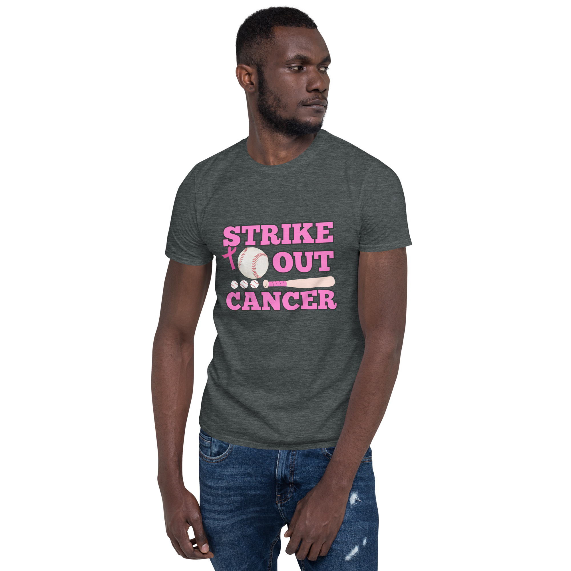 T-Shirt Baseball Cancer – Bild 4