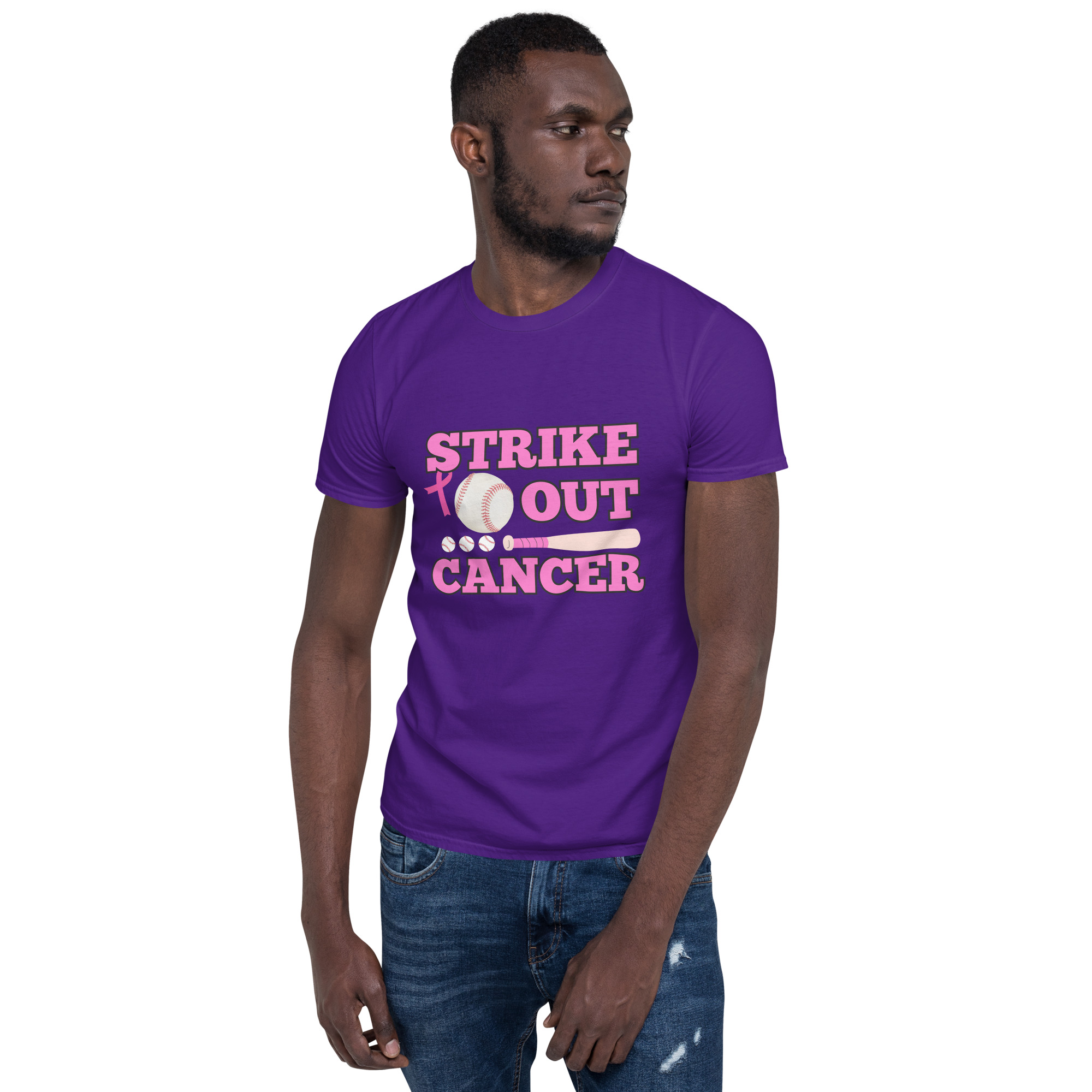 T-Shirt Baseball Cancer – Bild 3