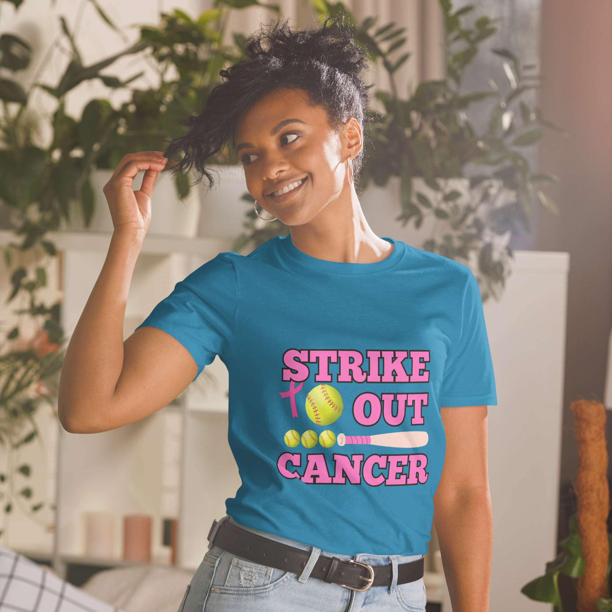 T-Shirt Softball Cancer – Bild 8