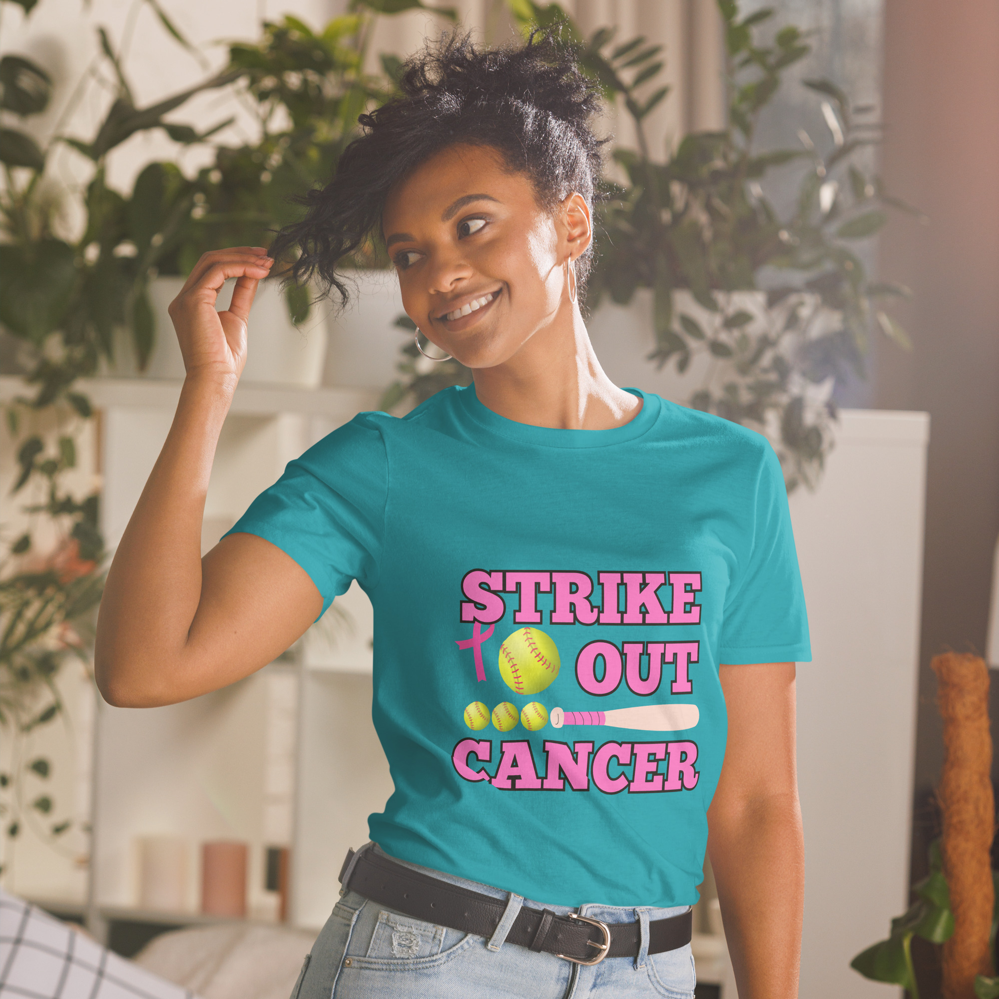 T-Shirt Softball Cancer – Bild 18