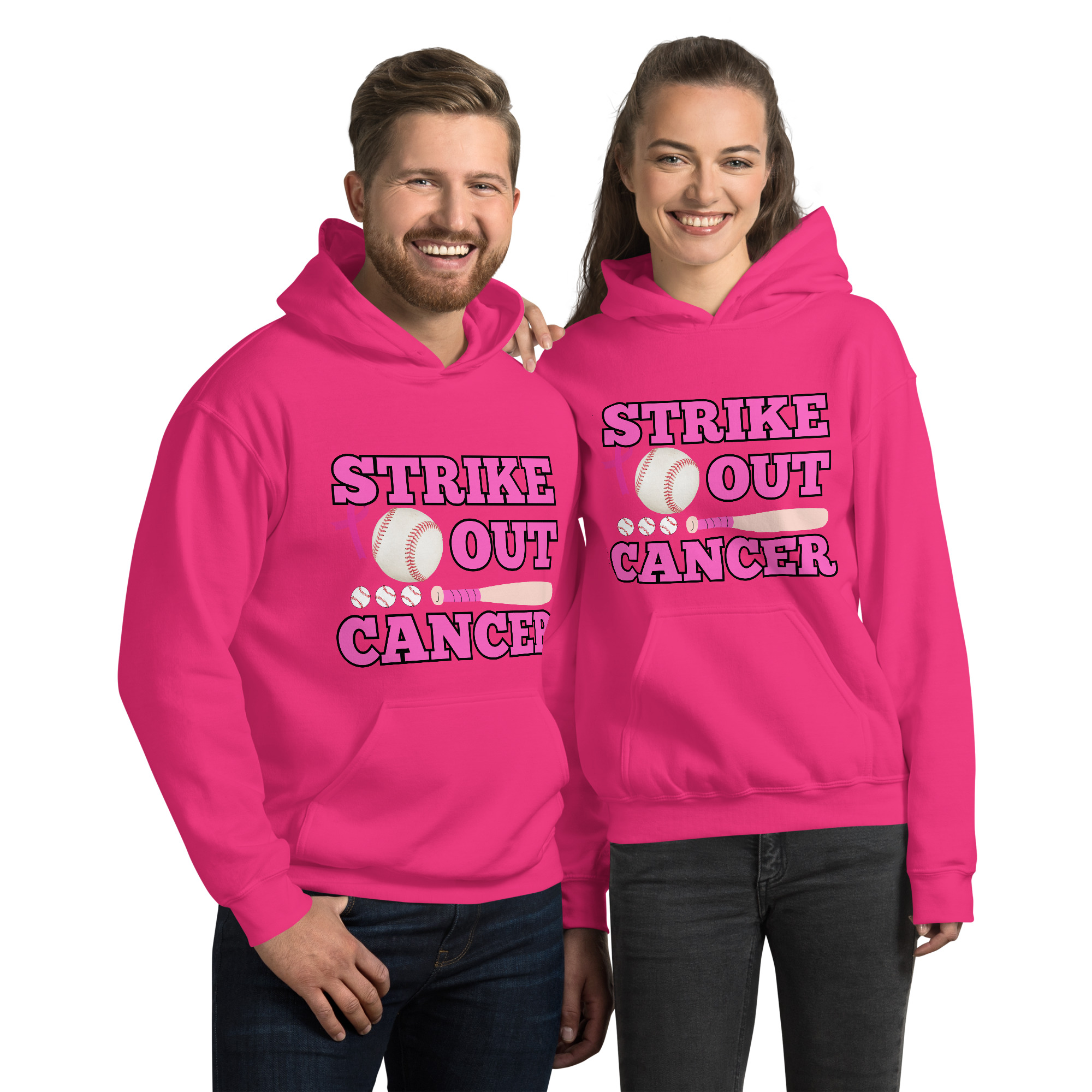 Unisex-Kapuzenpullover Baseball Cancer – Bild 6