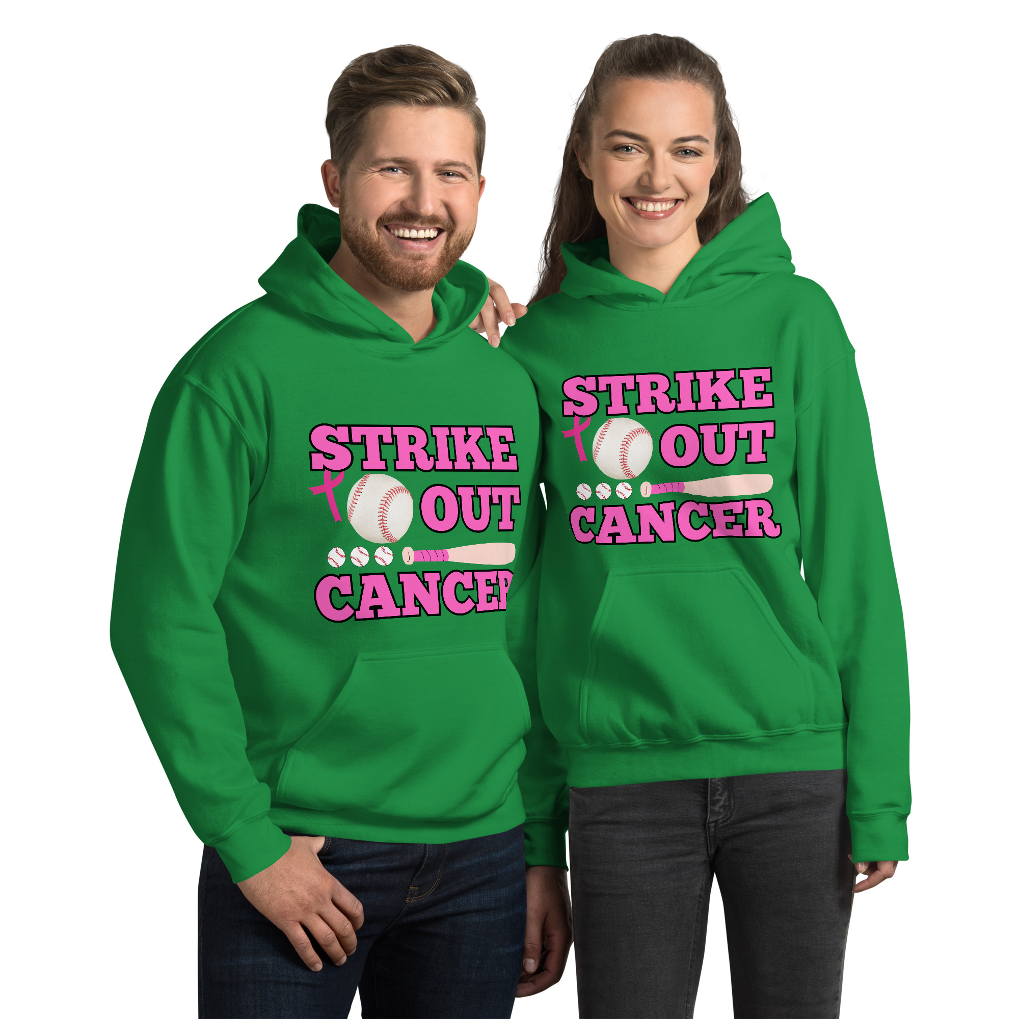 Unisex-Kapuzenpullover Baseball Cancer – Bild 7