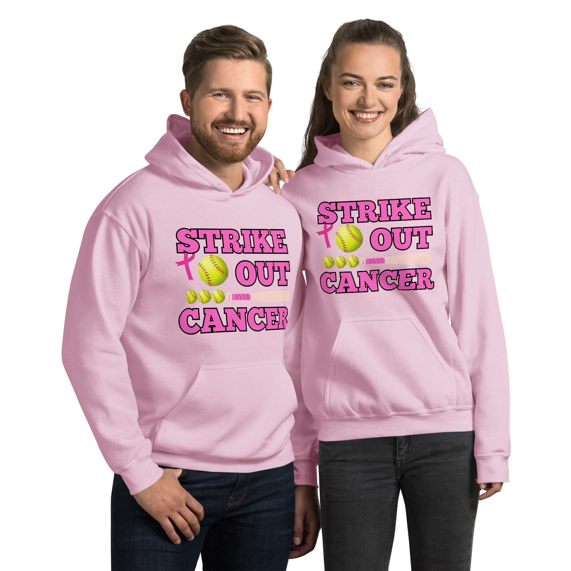 Unisex-Kapuzenpullover Softball Cancer – Bild 12