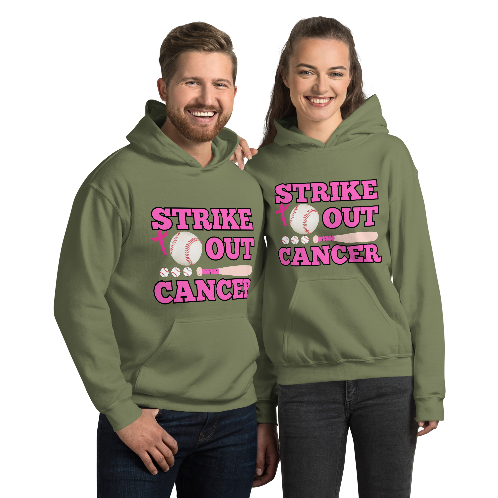 Unisex-Kapuzenpullover Baseball Cancer – Bild 8