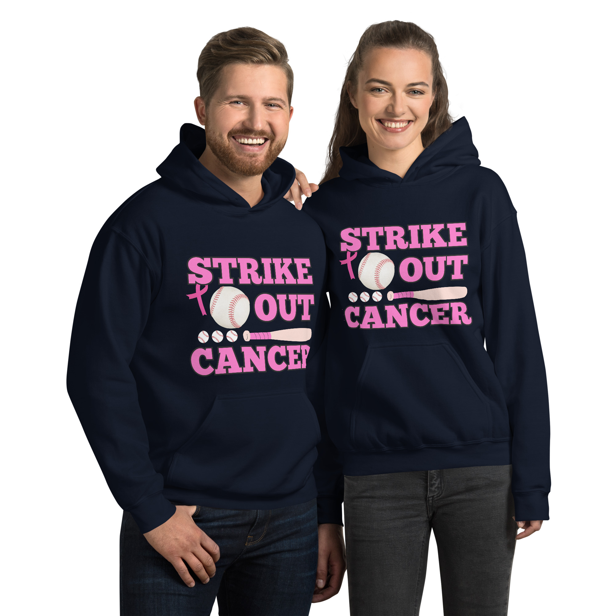 Unisex-Kapuzenpullover Baseball Cancer – Bild 2